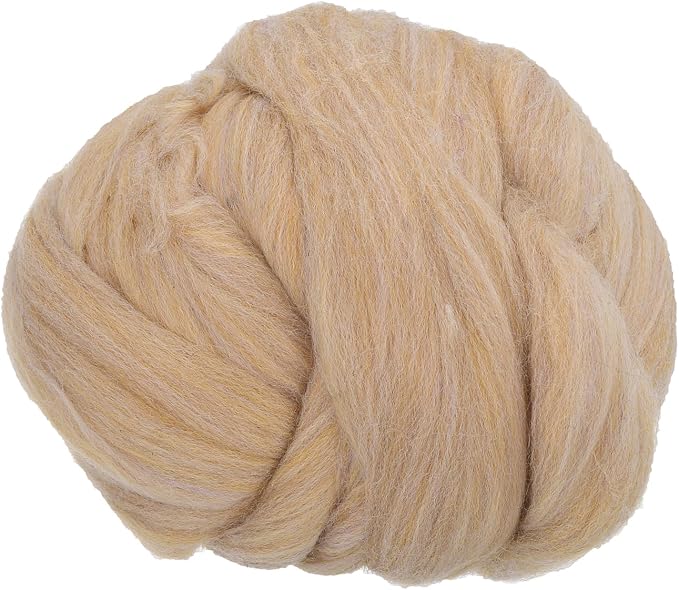 PATIKIL Wool Roving Yarn, 100G/3.53OZ Soft Felting Wool Pure Chunky Roving Yarn by PATIKIL