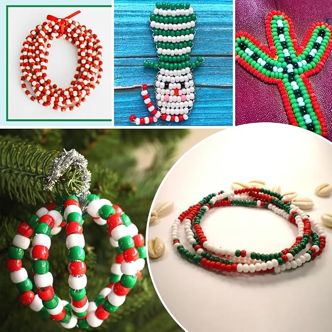 Pony Beads 4000 Pcs, Acrylic Plastic, Cylindrical, Loose Beads - Image 7