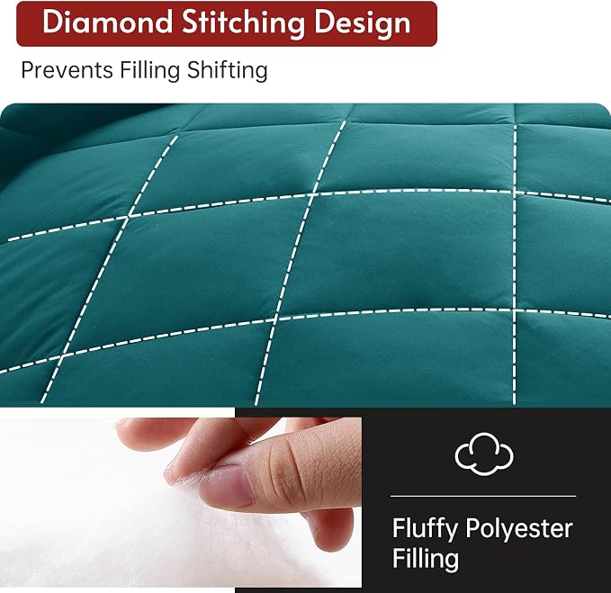 MUXHOMO 5 Pieces Twin XL Comforter Set, Reversible Bed in a Bag Twin XL Size - Image 7