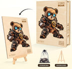 Cyber Bear Puzzles Adults Gifts Wooden 195 Pieces 13.4 * 11.5in - Image 5