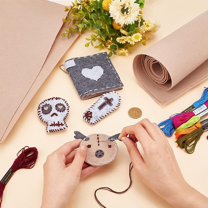 BENECREAT 9.8ft x 15.75" Khaki Felt Fabric, Jewelry Box Felt Lining, DIY Photo - Image 5