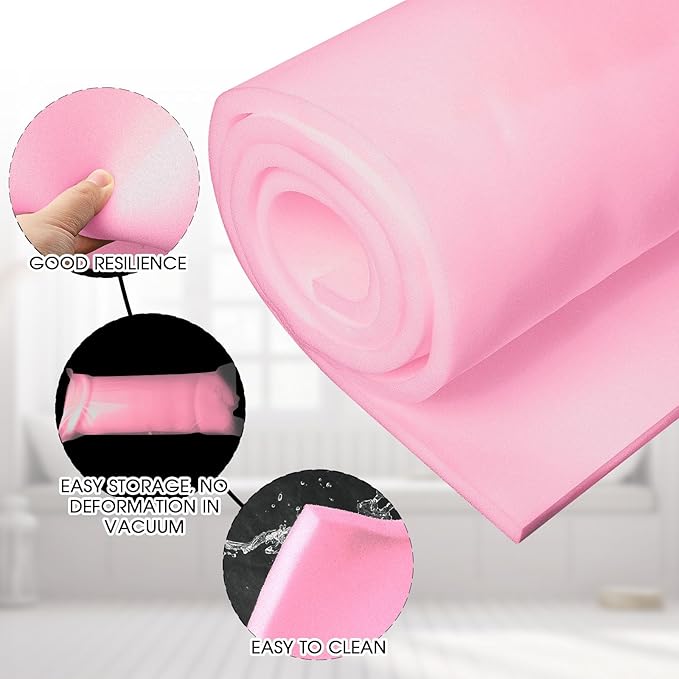 Amylove 1 Pack Polyurethane Foam 1" x 24" x 72" High Density Cushion Upholstery - Image 3