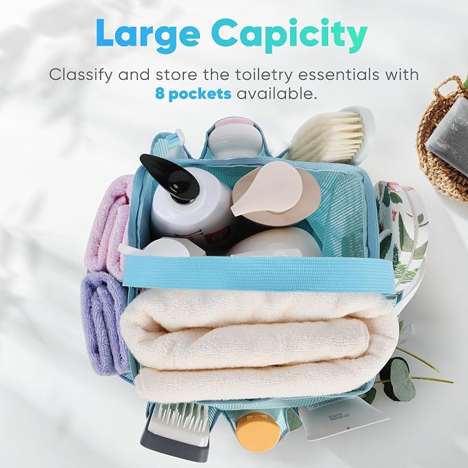 EUDELE 2 Pack Mesh Shower Caddy Portable - Image 2