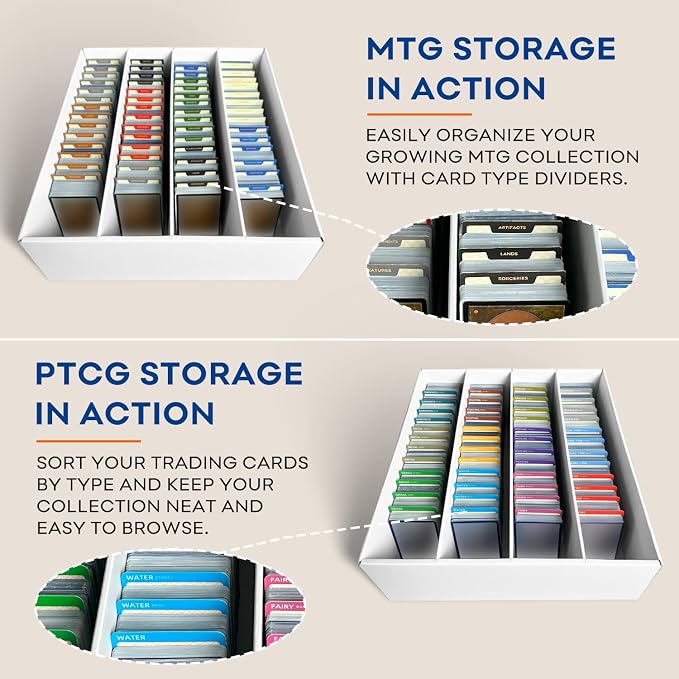 Fageverld 2-Pack Trading Card Storage Box, Top loader Storage Boxes, includes - Image 6