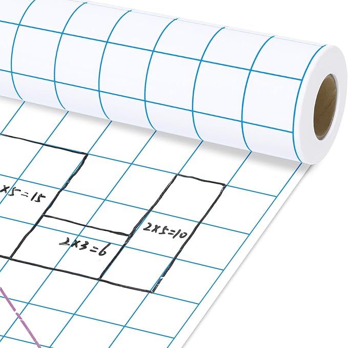 Qyeahkj Blue Checked Bulletin Board Paper Roll Blue White Bulletin Board by Qyeahkj