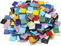 Lanyani 3/4 inch Metallic Glass Mosaic Tiles Variety Mix Color Vitreous Square by LanyaniArtGlassMosaics