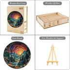 Wooden Puzzles for Adults, 3D Cave Sky Wooden Puzzles 100 Pieces, Unique Animal - Image 4
