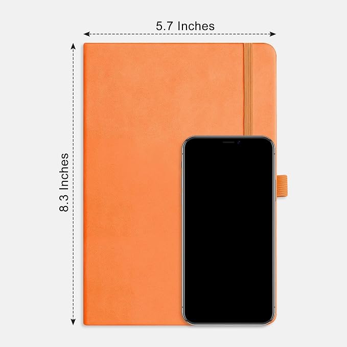 RETTACY Dotted Journal Notebook, 192 Pages, A5 Medium Size | Leather Hardcover - Image 8