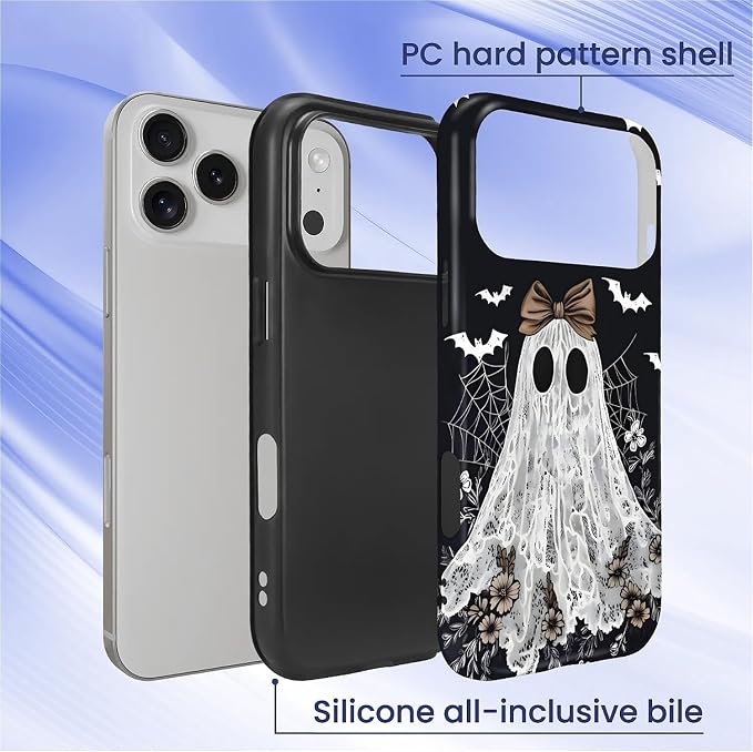 Case for iPhone 17 Pro, Scratch Resistant Hybrid Double Layer Hard Shell，Lace - Image 2