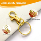100PCS Swivel Snap Hooks with Key Rings, Premium Metal Swivel Lobster Claw - Image 4