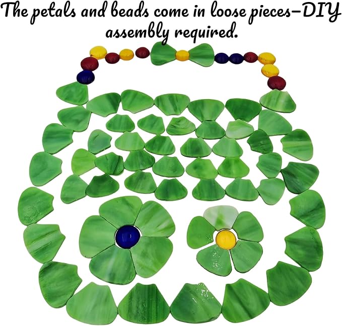 Esweny 12 Flower Stained Glass Mosaic Tiles - Image 2