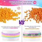 Funtopia 3mm Seed Beads Uniform, 39 Colors 8200pcs Small Beads - Image 2