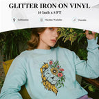 HTVRONT White Glitter HTV Vinyl - Image 6