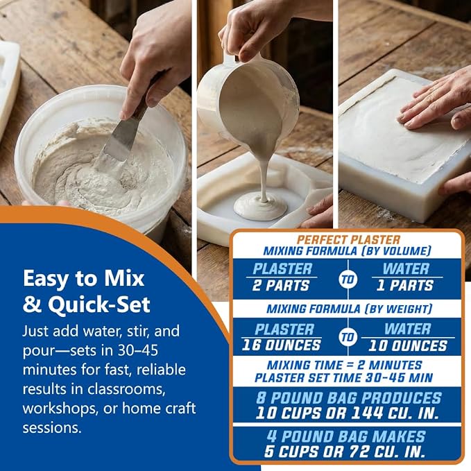 Perfect Plaster for Pottery & Ceramic Slip Casting Molds, Non-Toxic Water-Based - Image 4