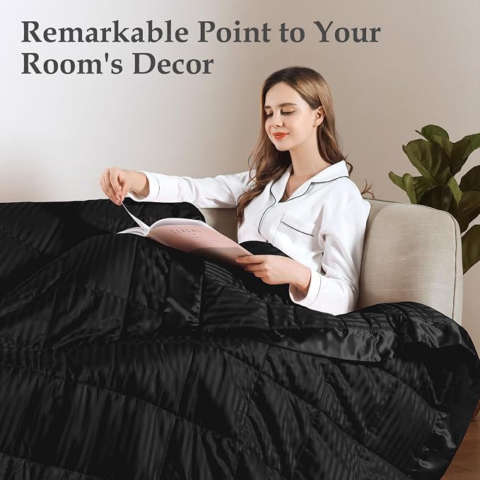 downluxe Weighted Blanket Queen Size, 15 lb Weighted Blanket - Image 7