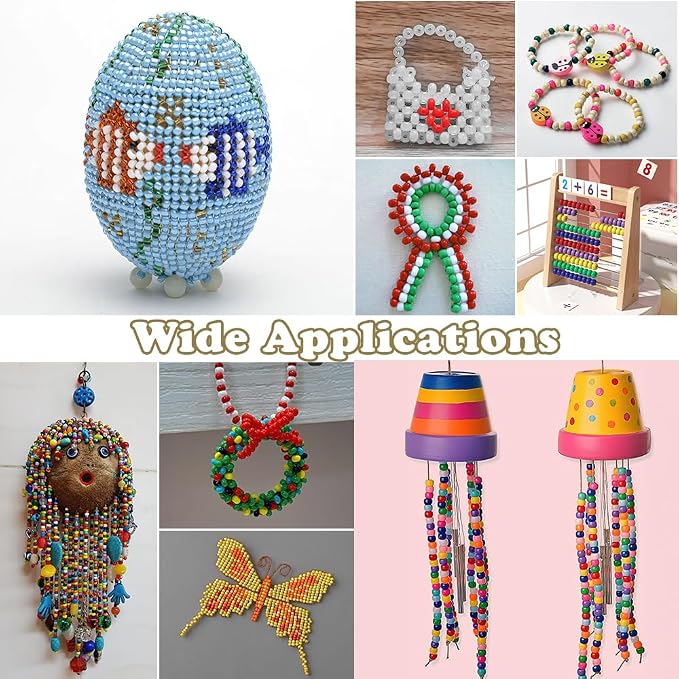 1100pcs Pony Beads, Beads for Jewelry Making, Hair Beads, Friendship Bracelet - Image 3