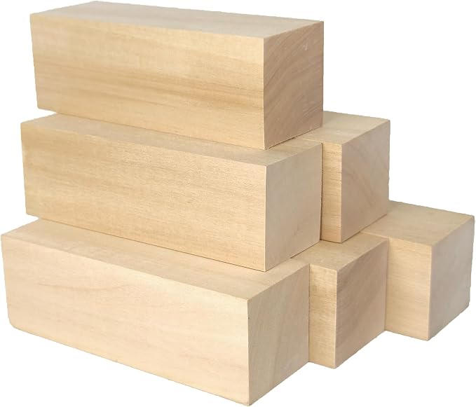 Ninekong 6PCS Basswood Carving Blocks，Whittling Wood Carving Kit, Soft Basswood by Unknown