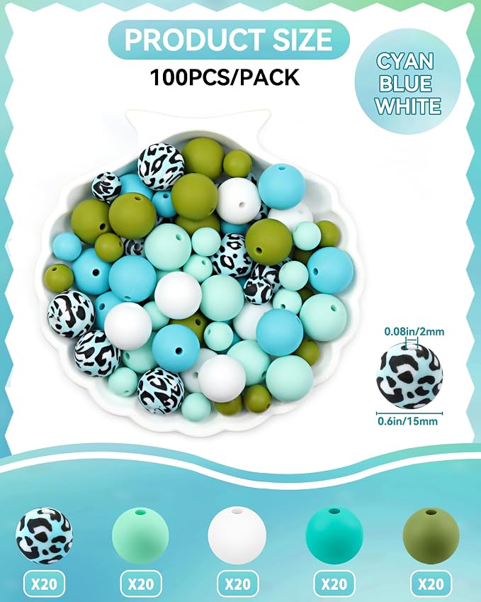 100PCS FIVEIZERO Silicone Beads - Image 2