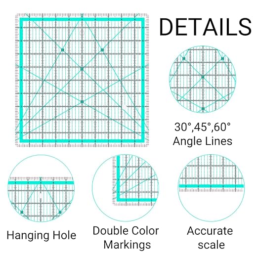 Quilting Rulers, 3 Quilting Square Rulers, Quilting Squares - Image 3