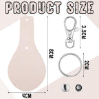 Landical 20 Pcs Leather Keychain Blank Craft Kit PU Leather Key Swivel Hook - Image 2