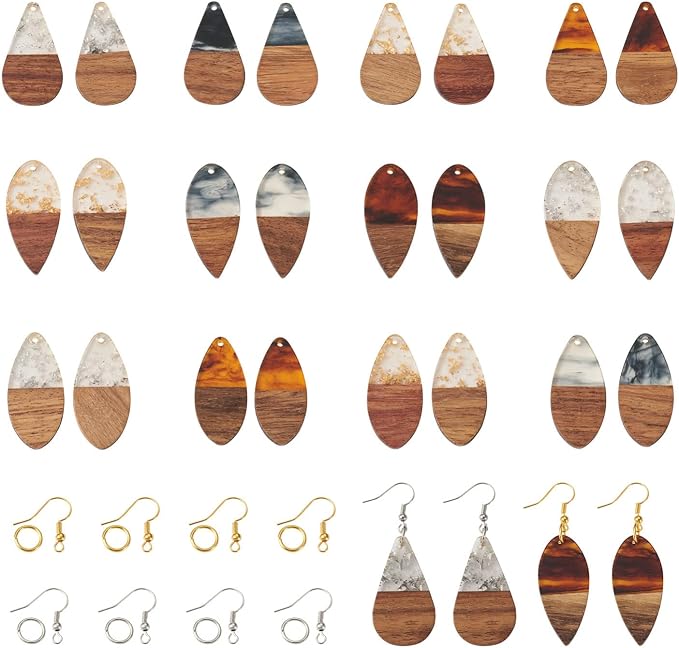 FASHEWELRY Resin Wood Earring Kit by FASHEWELRY