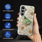 for Samsung Galaxy S25 FE Case, Stained Glass Frog Flowers Pattern Glossy 2 in - Image 5