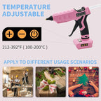 100W Cordless Glue Gun for Dewalt 20V MAX Battery- 20 Full Size Glue Sticks | - Image 4