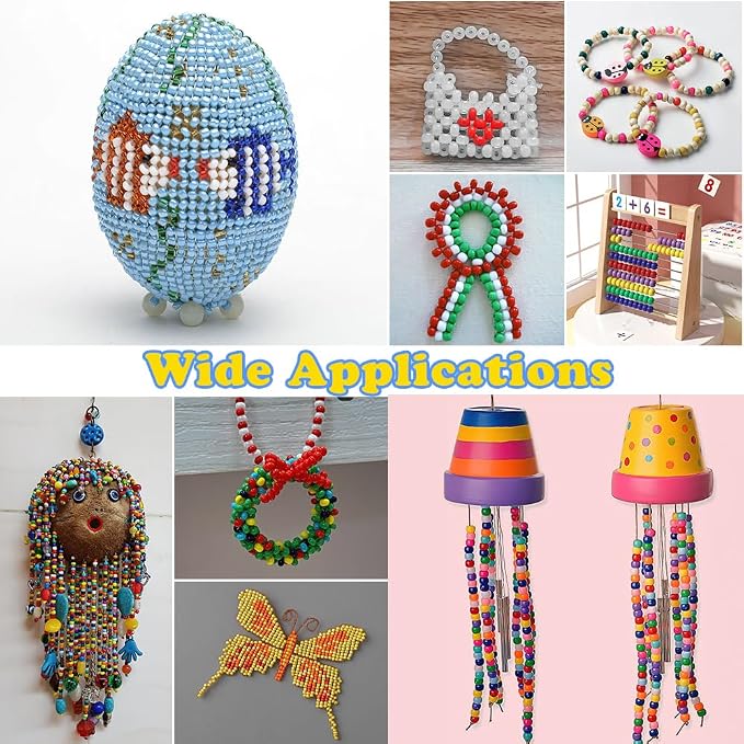 QPIXVB 1100PCS Pony Beads, Friendship Bracelet Beads Colored, Bead - Image 5