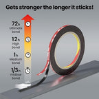 Double Sided Heavy Duty Tape, 13.12 FT × 0.25 in Mounting Adhesive Foam Tape - Image 8
