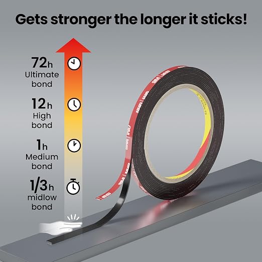 Double Sided Heavy Duty Tape, 13.12 FT × 0.25 in Mounting Adhesive Foam Tape - Image 8
