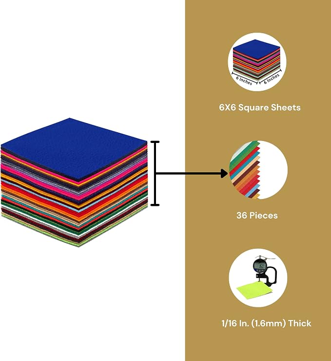 FabricLA Acrylic Felt Sheets for Crafts - Image 3