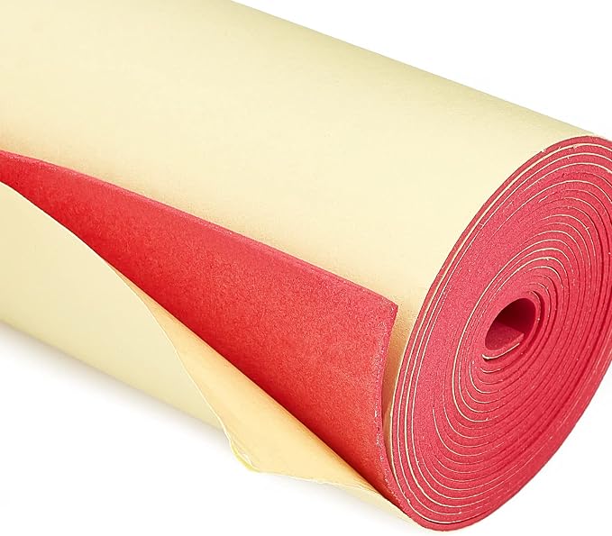BENECREAT 1mm Thick Red Self-Adhesive EVA Foam Roll 78.7x11.8 Inch - Image 4