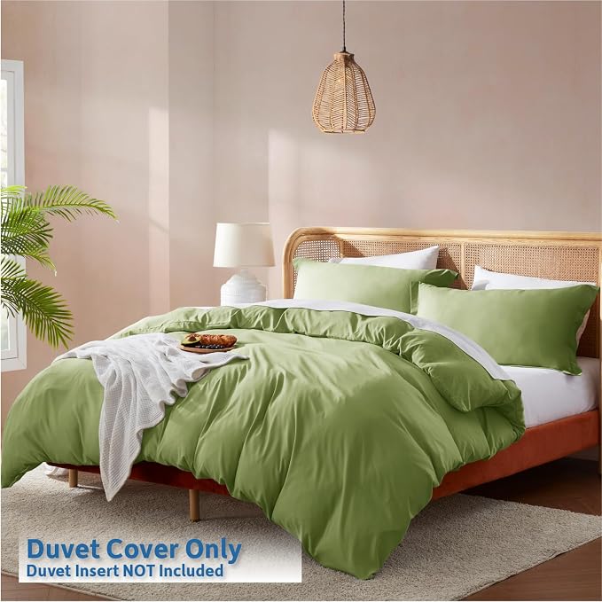 Nestl Calla Green Duvet Cover King Size - Image 2