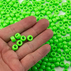 Gxueshan 1000 Pcs Acrylic Brilliant Green Pony Beads 6x9mm Bulk - Image 3