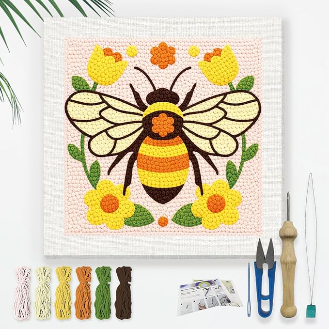 DOODLREAM Bumble Bee Flower Needle Kit by Doodlream