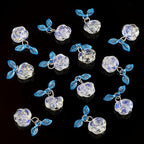 FASHEWELRY 30pcs Crystal Glass Flower Pendants - Image 5