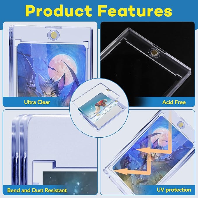 100ct Magnetic Card Holders, Magnetic 35pt One Touch Card Holders, U-V - Image 3