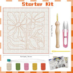 BEUNITONE Flower Beginners Punch Needle kit Handcraft Embroidery Starter Kits - Image 2