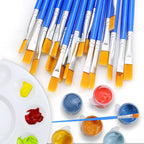 AROIC 180pcs Flat Paint Brushes Set, Small Brushes Bulk Nylon Hair - Image 2