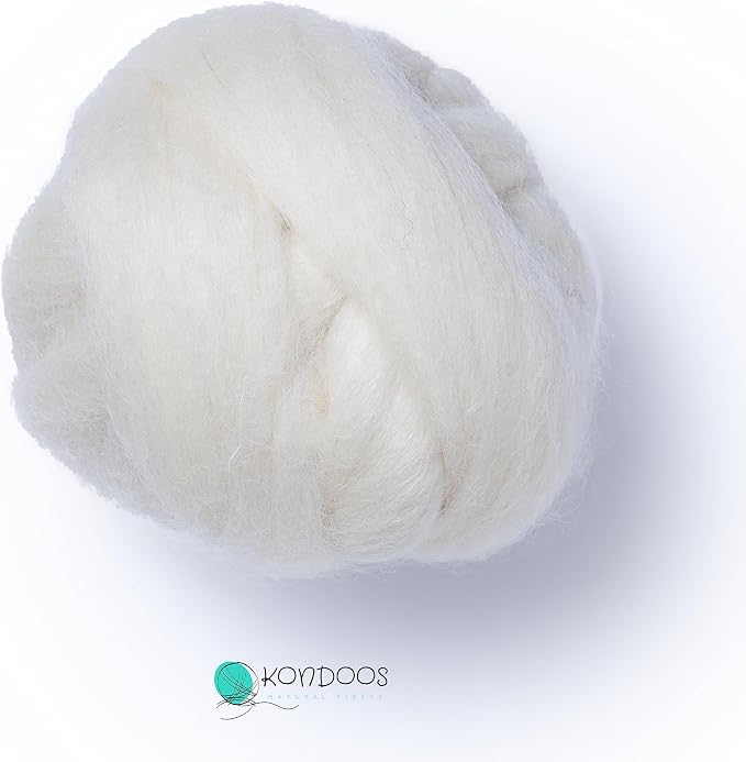 Kondoos Natural Wool roving, 2 OZ. Best Wool - Image 4