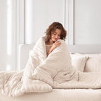 MUXHOMO 7 Pieces King Comforter Set, Seersucker Bed in a Bag King Size - Image 8