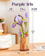 Rowood 3D Puzzles for Adults, DIY Mother's Day Wooden Flower Building Set Craft - Image 5