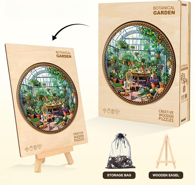 Flower Plant Garden Puzzles Succulents Vintage Greenhouse Rustic Nature Puzzle - Image 5