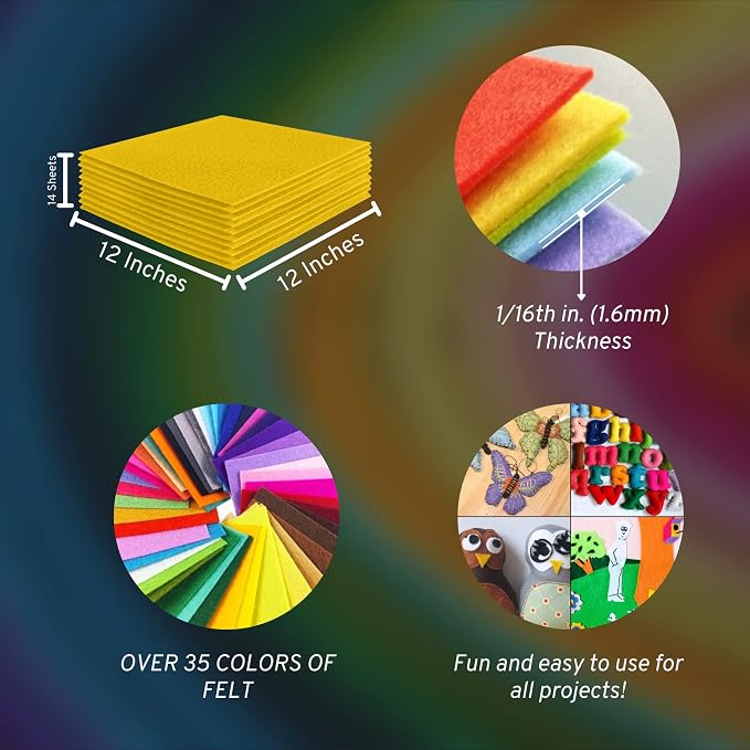 FabricLA Acrylic Felt Sheets for Crafts - Image 3