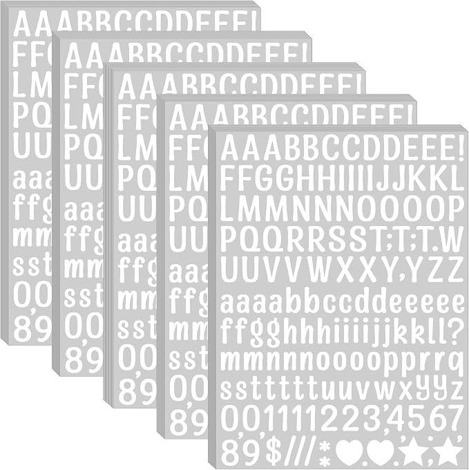 Letter Stickers 0.5 inch, Self-Adhesive Vinyl Waterproof ABC Letter Stickers by Unknown