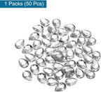 MECCANIXITY 50PCS Flat Back Acrylic Teardrop Gems 13x18mm Artificial Rhinestones - Image 3