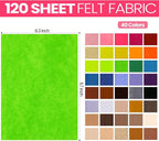 Reginary 120 Pcs 8 x 12 Inch & 8 x 35 Inch Felt Sheets Bulk - Image 3