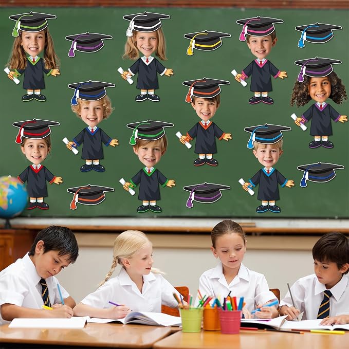 gisgfim 80Pcs Graduation Gown Cutouts Graduation Bulletin Board Decorations - Image 4