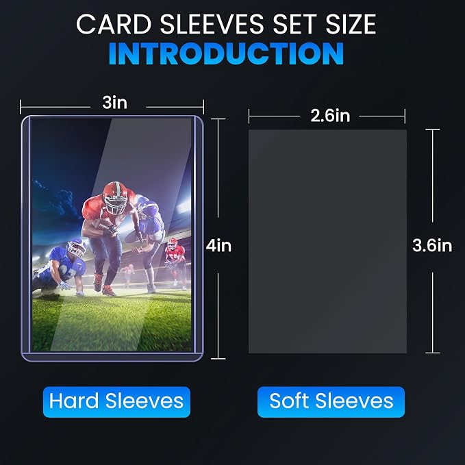 600 Card Sleeves Top Loaders for Cards, Baseball Card Protectors, Trading Card - Image 2