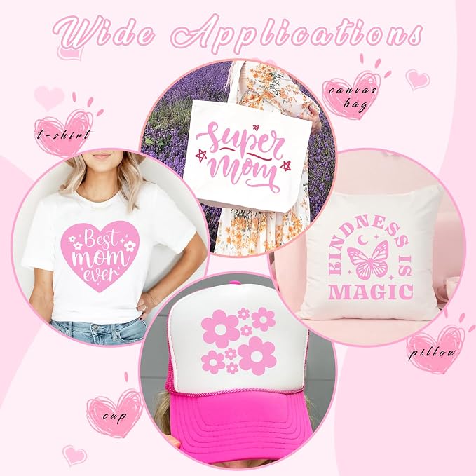Tintnut Light Pink Heat Transfer Vinyl, easy cut & weed, stretch washable - Image 5